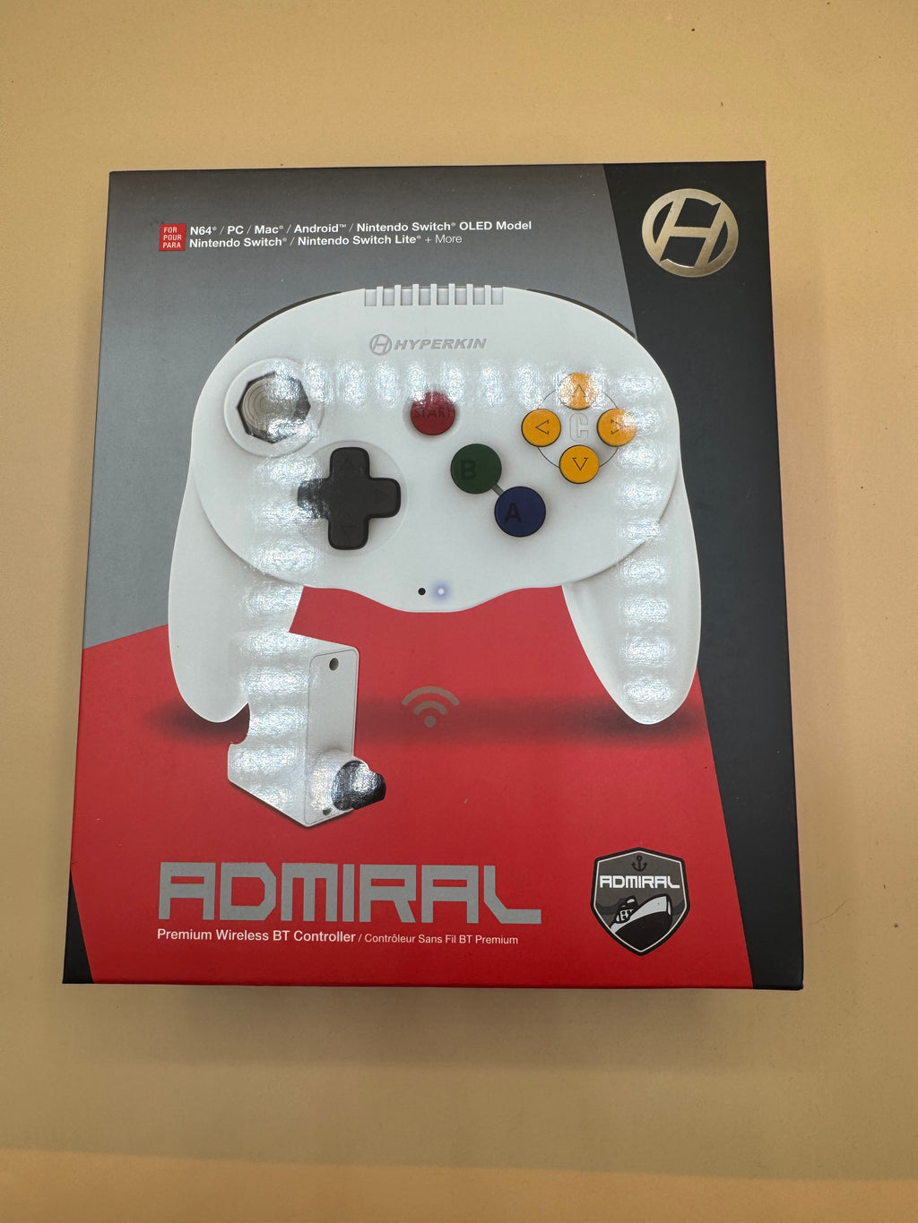 “Admiral” Premium BT Controller (White) for Nintendo 64