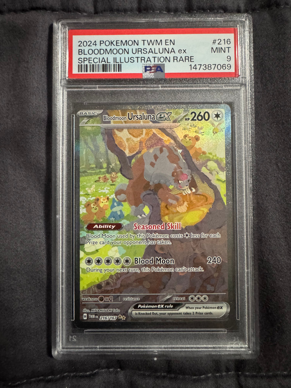 Pokémon TCG: Bloodmoon Ursaluna ex Special Illustration Rare PSA 9