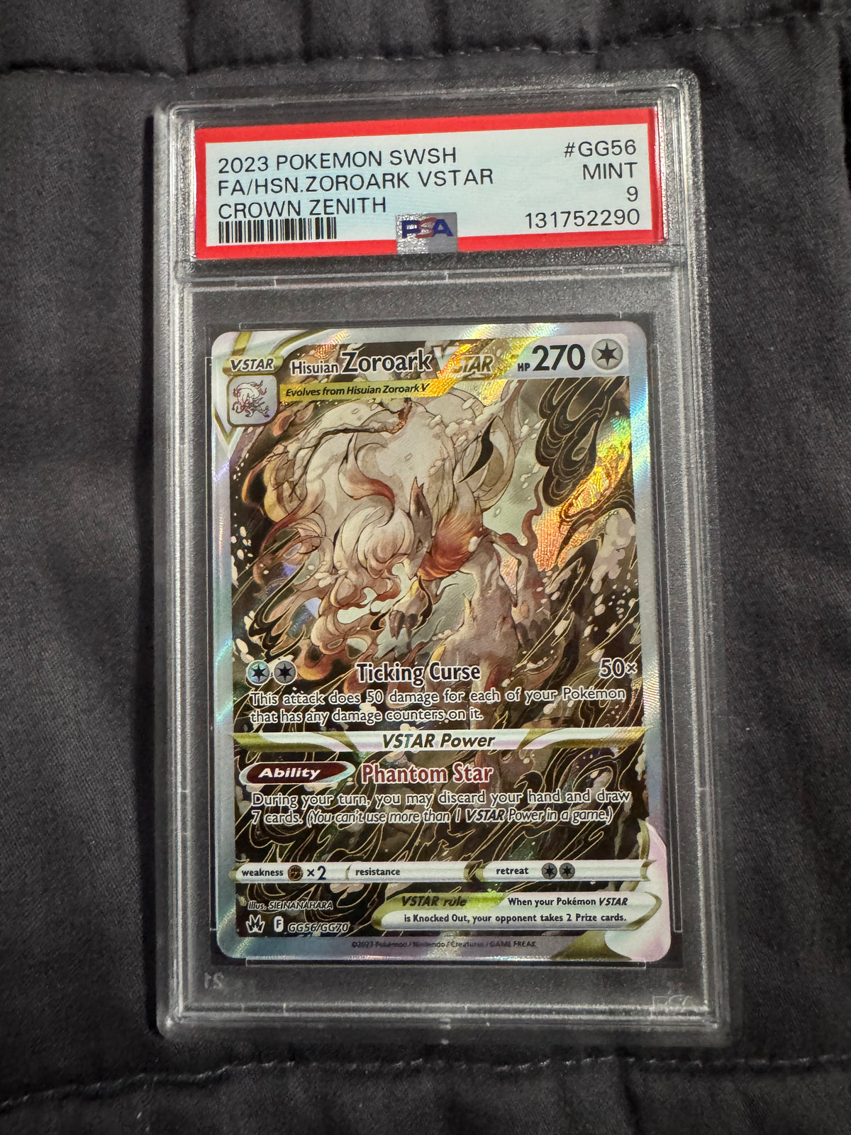 Pokémon TCG: Full Art Hisuian Zoroark VStar PSA 9