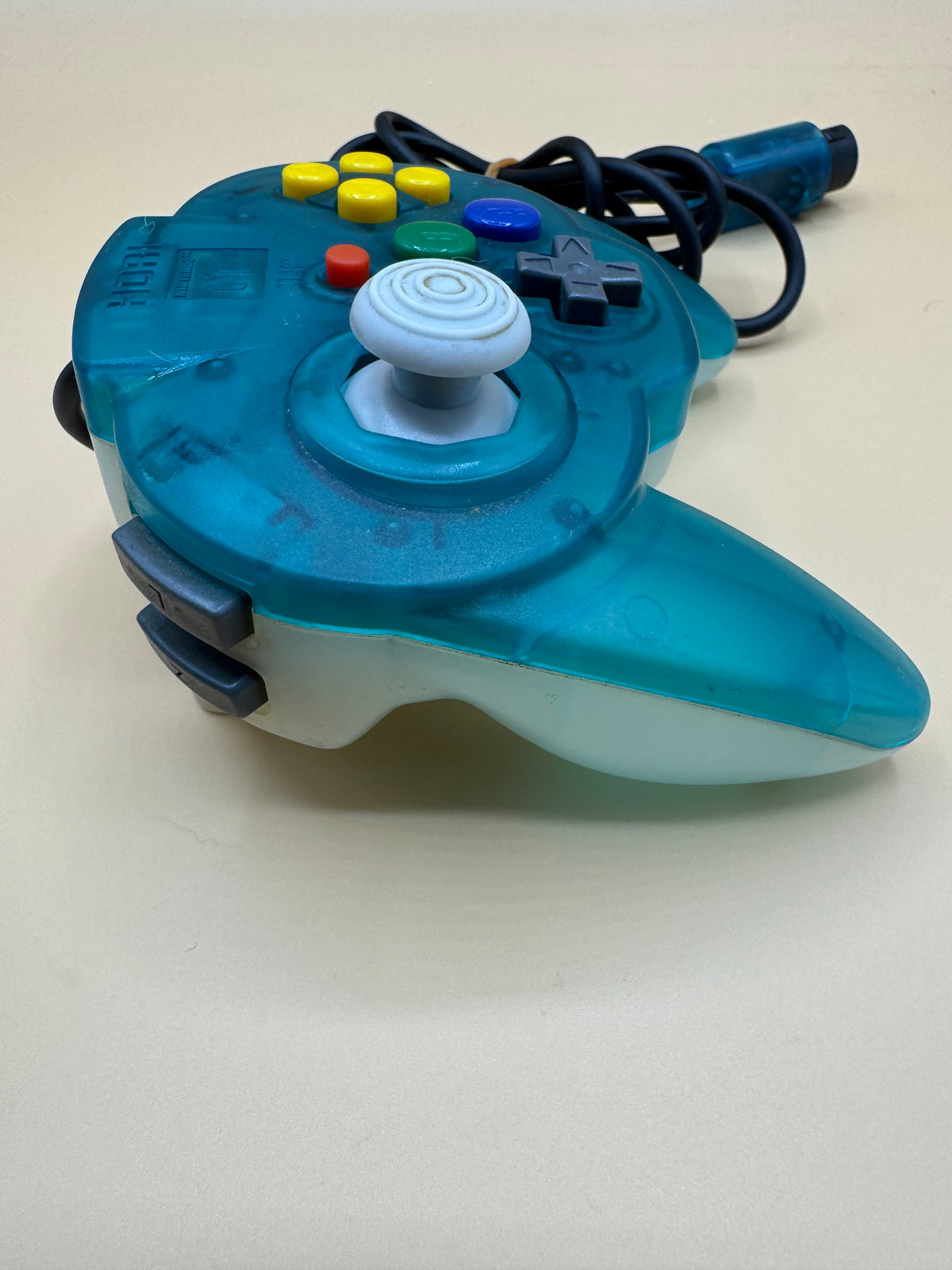 Clear Blue/White Hori Mini Pad 64 Controller