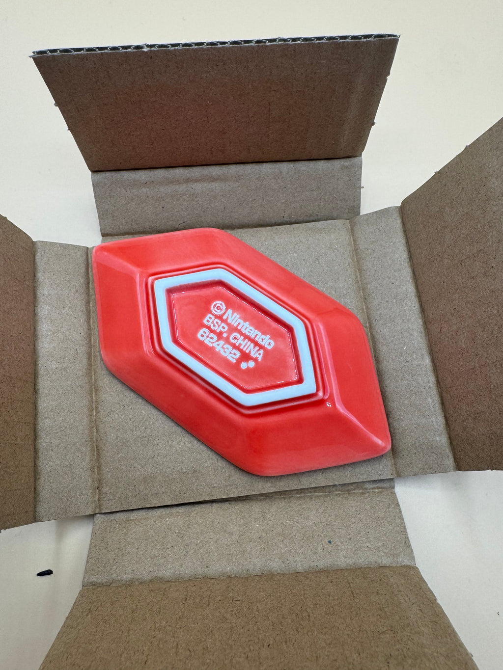 "Prize F" Red Rupee Ceramic Small Plate from Bandai Spirtis' official The Legend of Zelda: Tears of the Kingdom Ichiban Kuji lottery