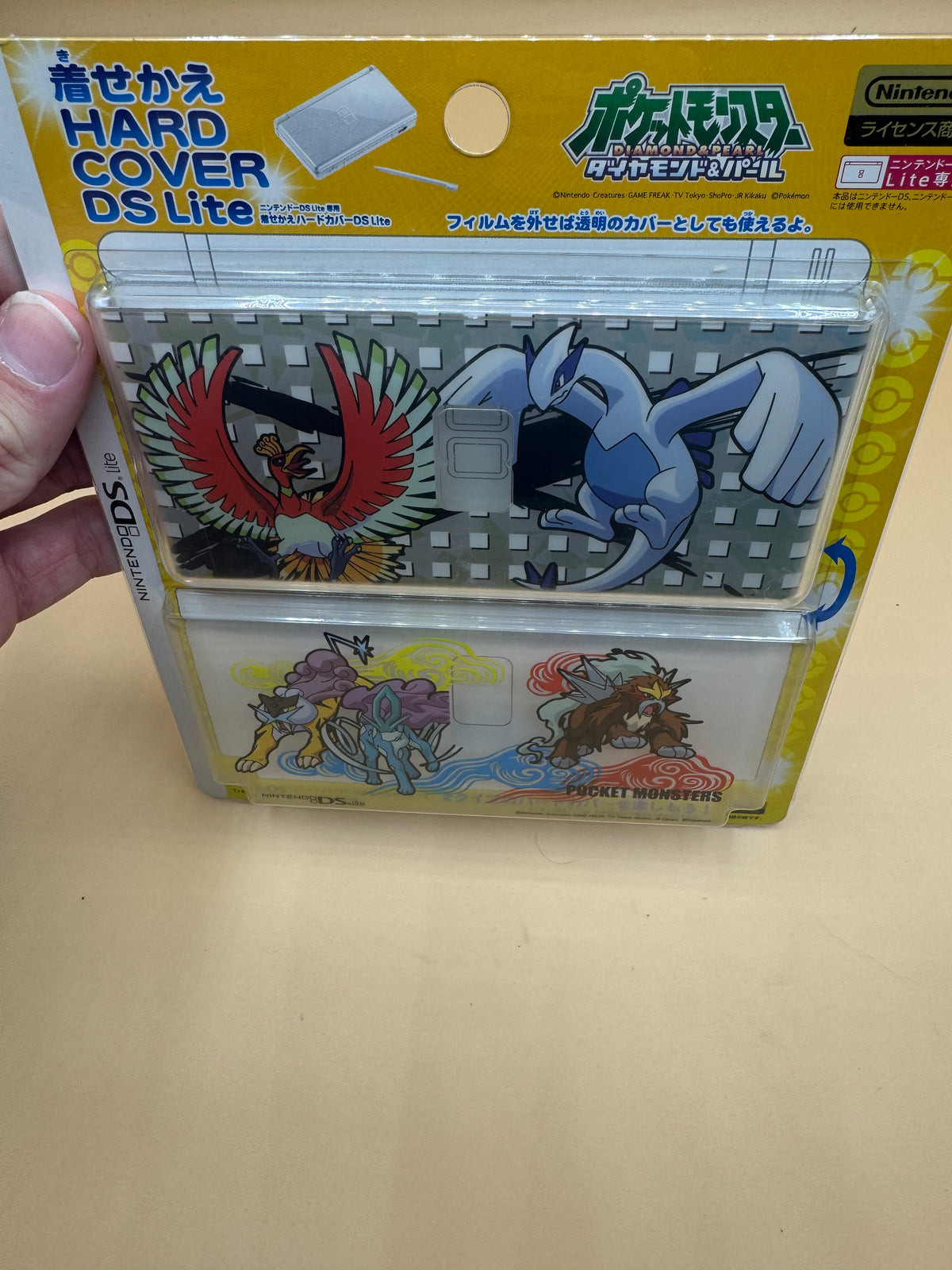 Pokémon Lugia/Ho-oh and Raikou, Entie, Suicune Nintendo DS Lite Hard Protective Covers (Japanese import) Brand New Sealed