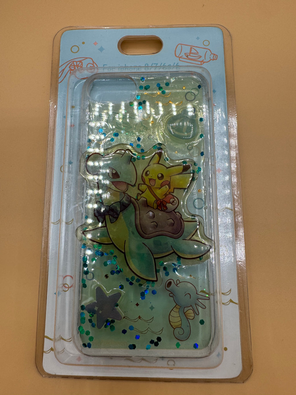 Pokémon Center Japan "Ride on Lapras" Glitter Liquid Smartphone Case (Japanese import)—Japanese Pokémon Center Exclusive
