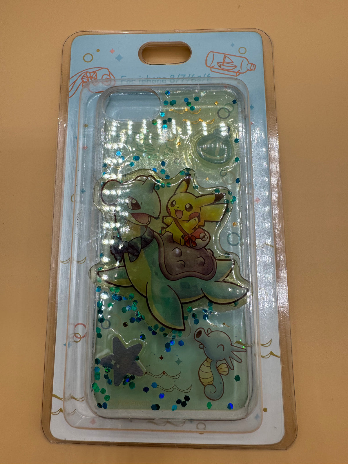 Pokémon Center Japan "Ride on Lapras" Glitter Liquid Smartphone Case (Japanese import)—Japanese Pokémon Center Exclusive