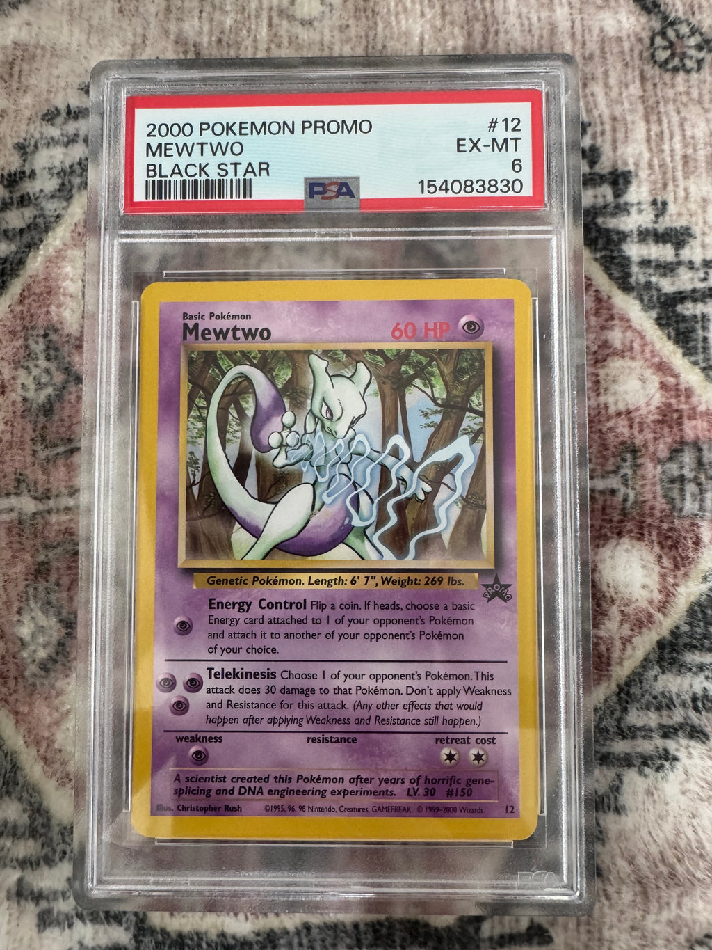 Pokémon TCG: Mewtwo 2000 Black Star Promo PSA 6