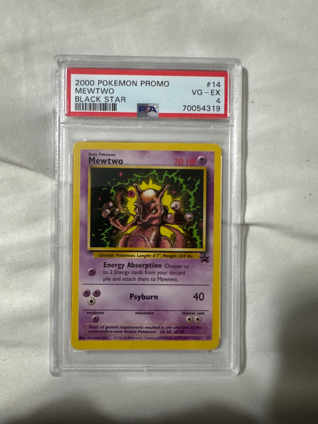 Pokémon TCG: 2000 Mewtwo Black Star Promo PSA 4