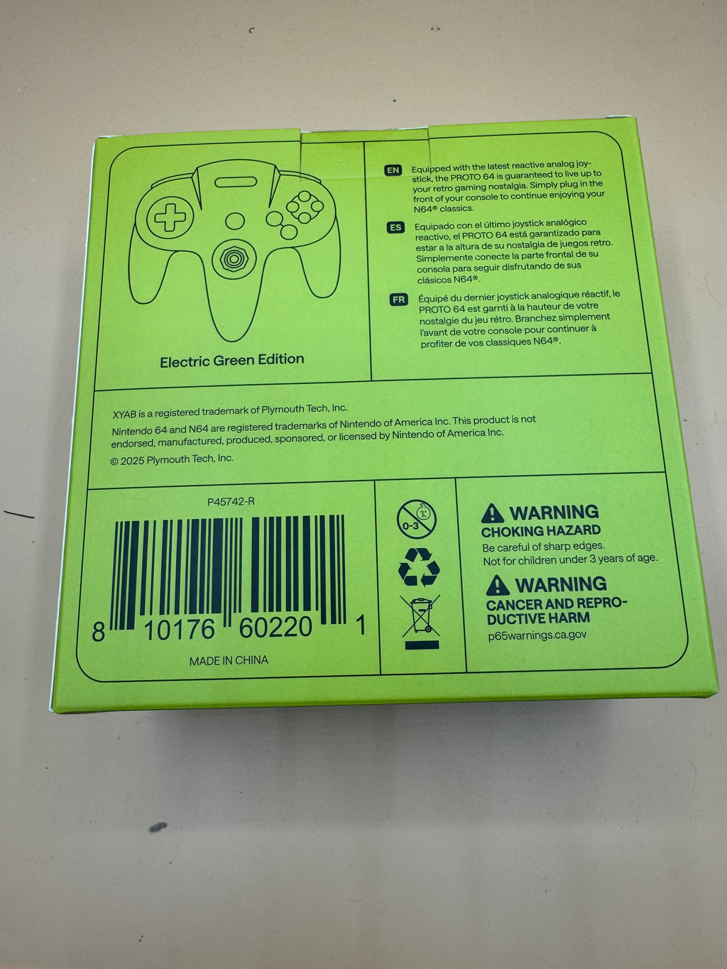 XYAB “Proto64” Wired Controller (Electric Green)