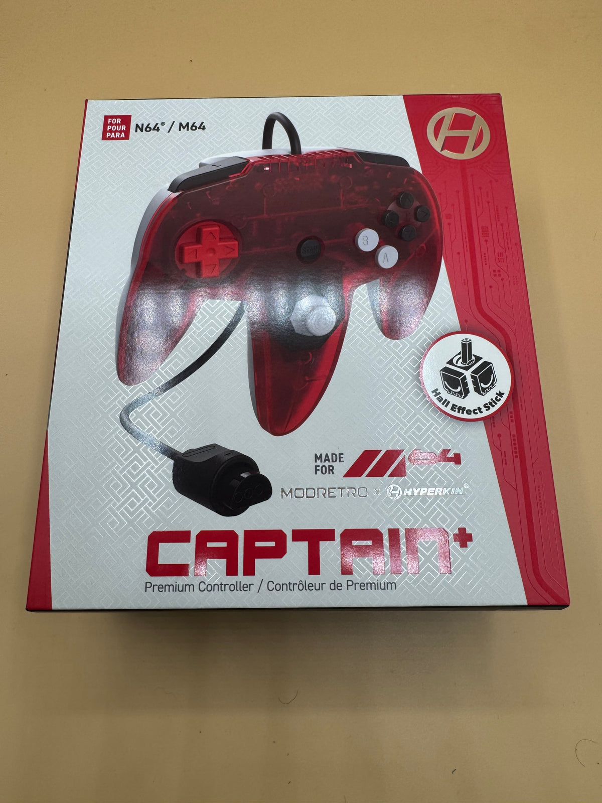 Hyperkin Captain+ Premium Controller for Nintendo 64/M64 Limited “Red” Edition