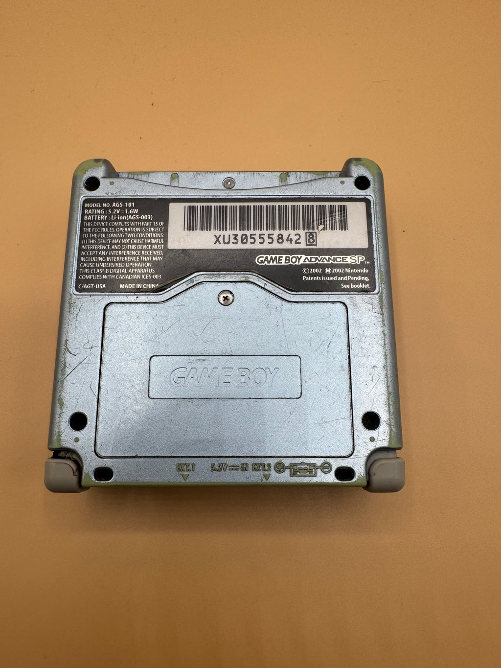 Gameboy Advance SP-101 with Charizard Evolution hard case