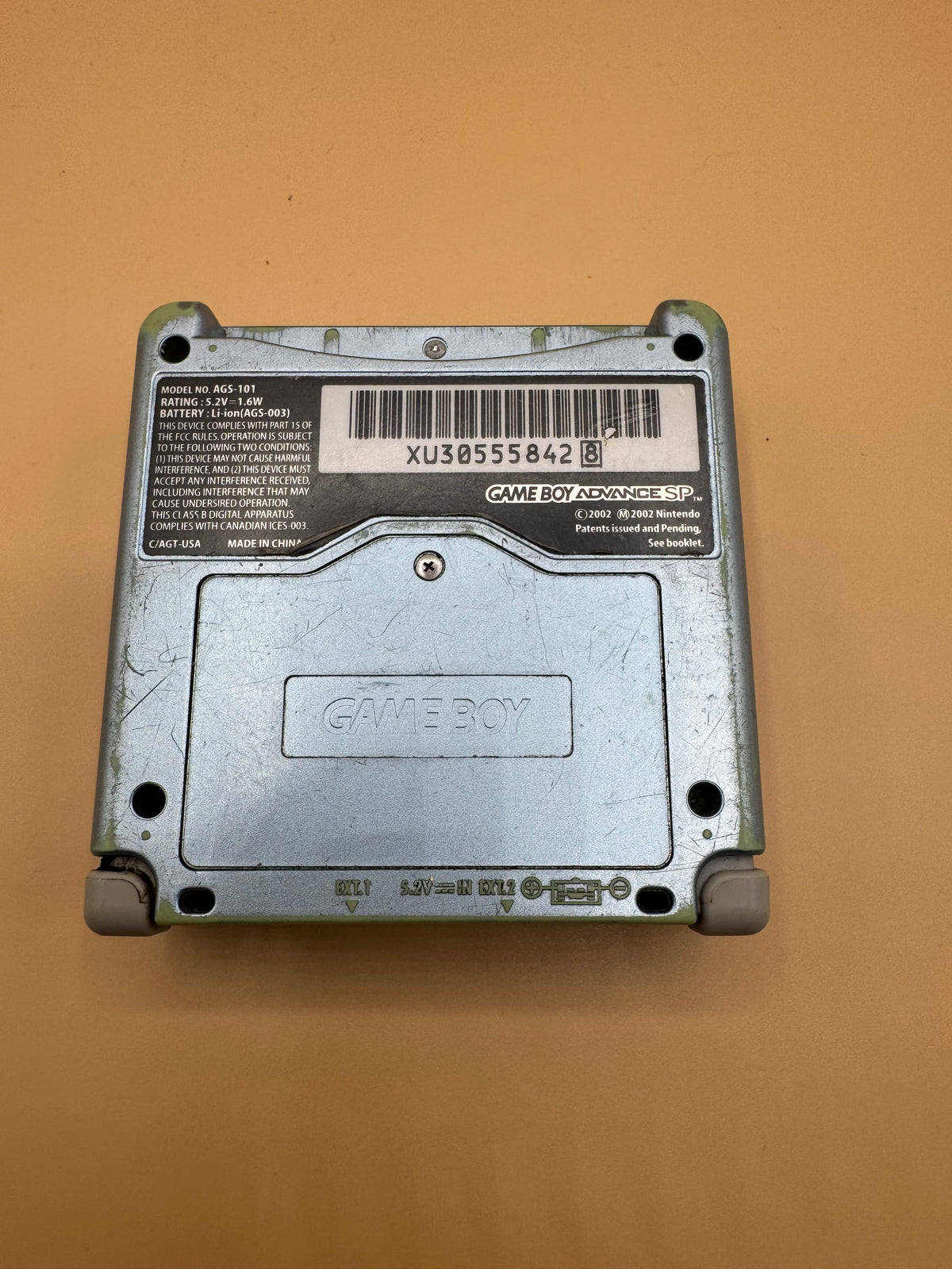Gameboy Advance SP-101 with Charizard Evolution hard case