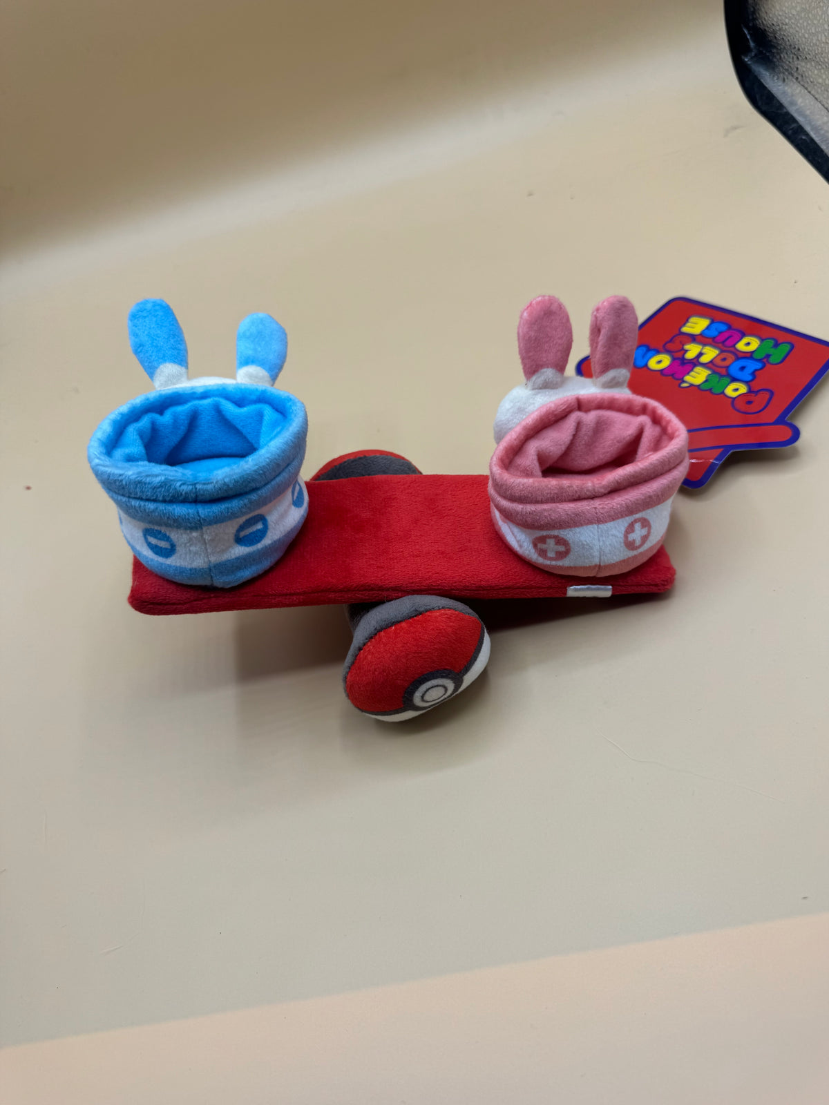 Pokémon Center Original "Pokémon Dolls House" Plusle & Minun Plush Seesaw