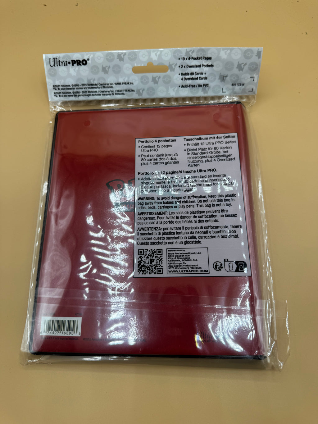 Pokemon TCG Ultra PRO Pokémon Charmander Kanto #0004 4-Pocket Portfolio