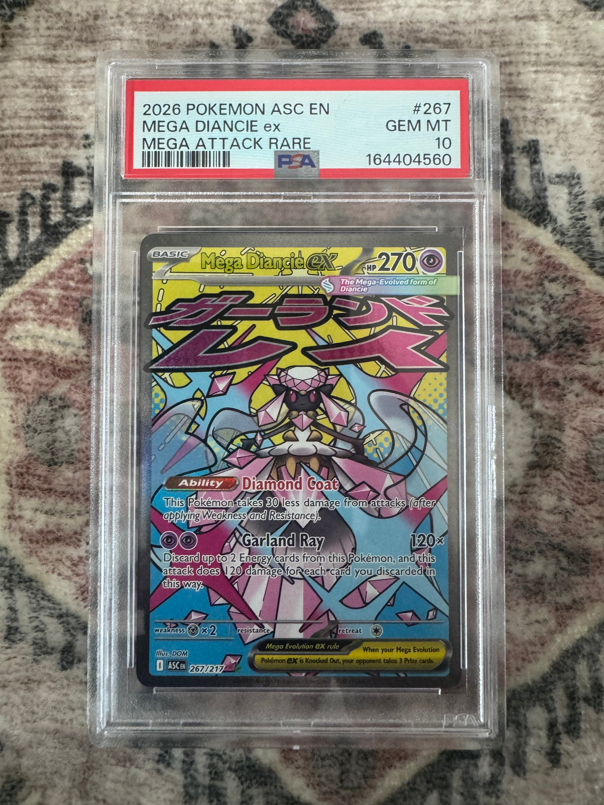Pokémon TCG: Mega Diancie ex Mega Attack Rare PSA 10