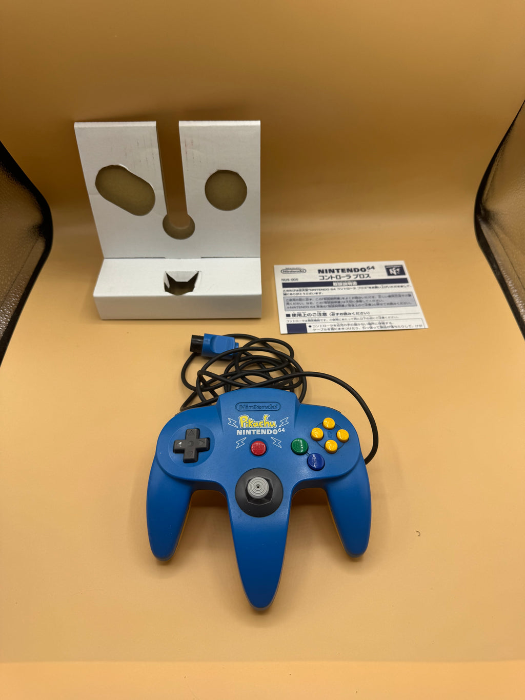 Japanese Import Pikachu Nintendo 64 Controller (Blue & Yellow / NUS-005) CiB