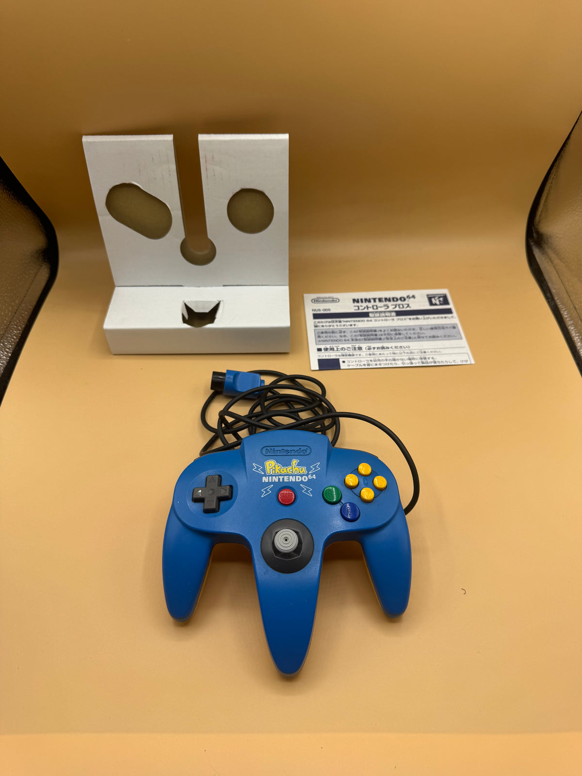 Japanese Import Pikachu Nintendo 64 Controller (Blue & Yellow / NUS-005) CiB