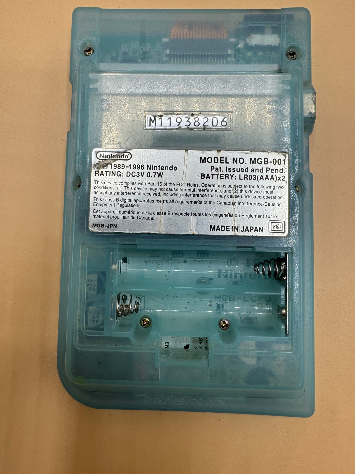 Ice Blue Limited Edition Gameboy Pocket