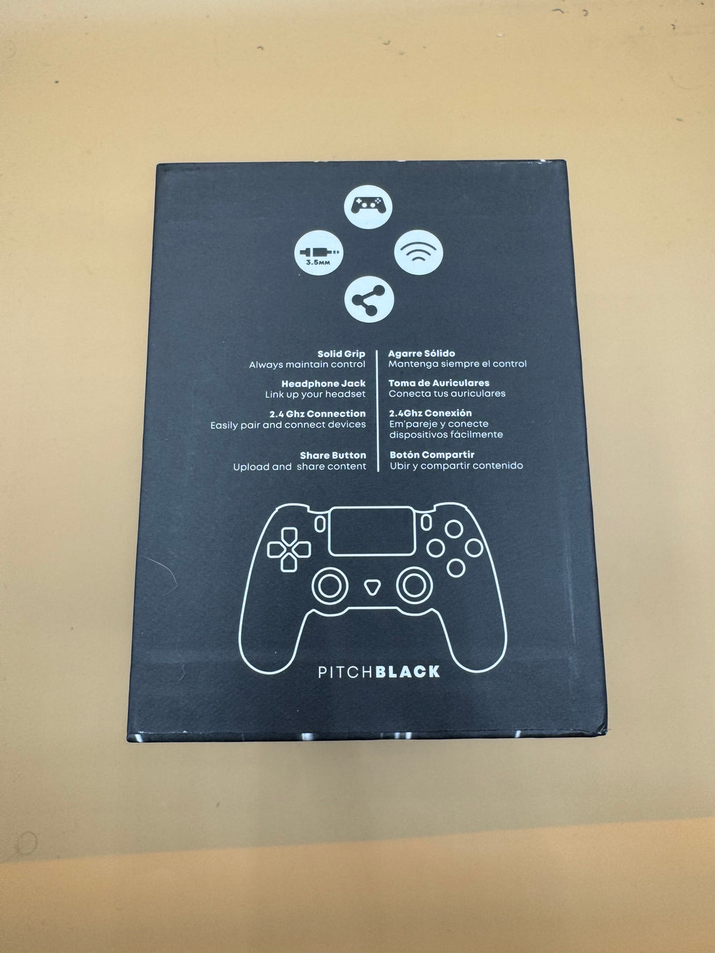 “Pitch Black” Wireless Controller for PlayStation 4