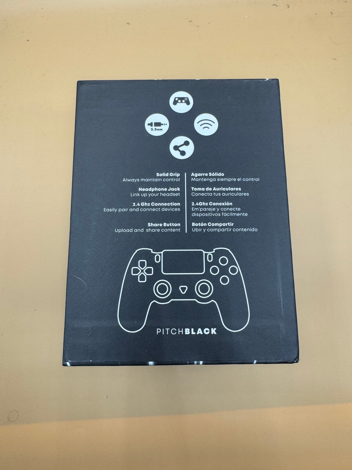 “Pitch Black” Wireless Controller for PlayStation 4