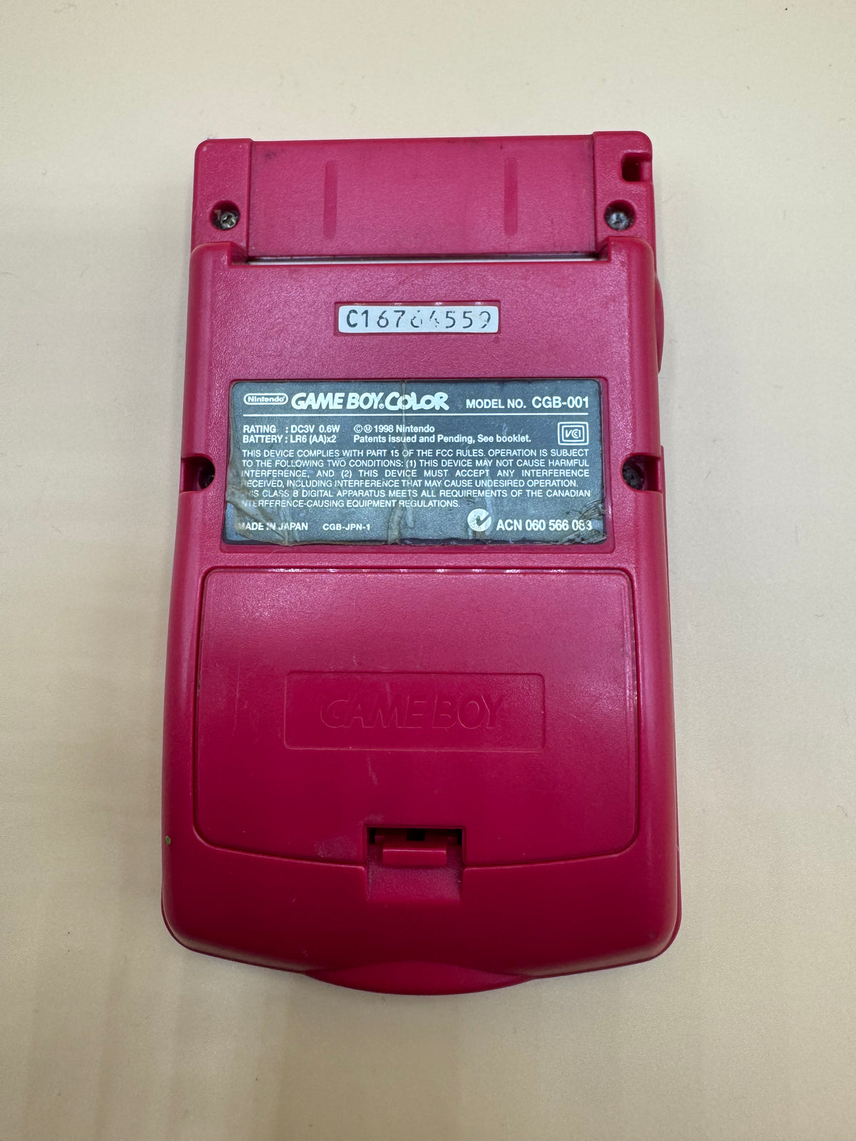 Berry Red Gameboy Color