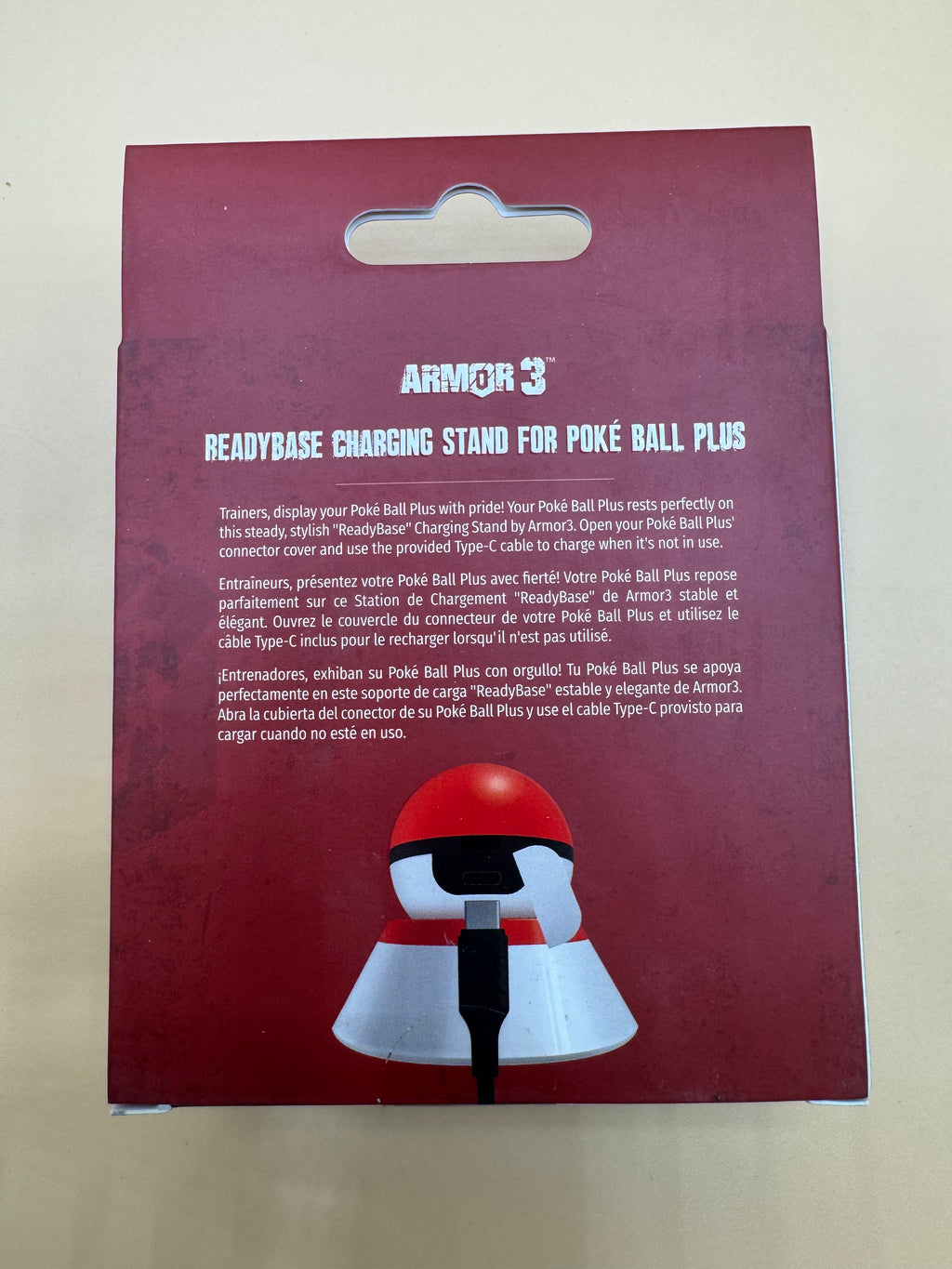 Armor 3 “ReadyBase” Charging Stand for “Pokeball Plus”