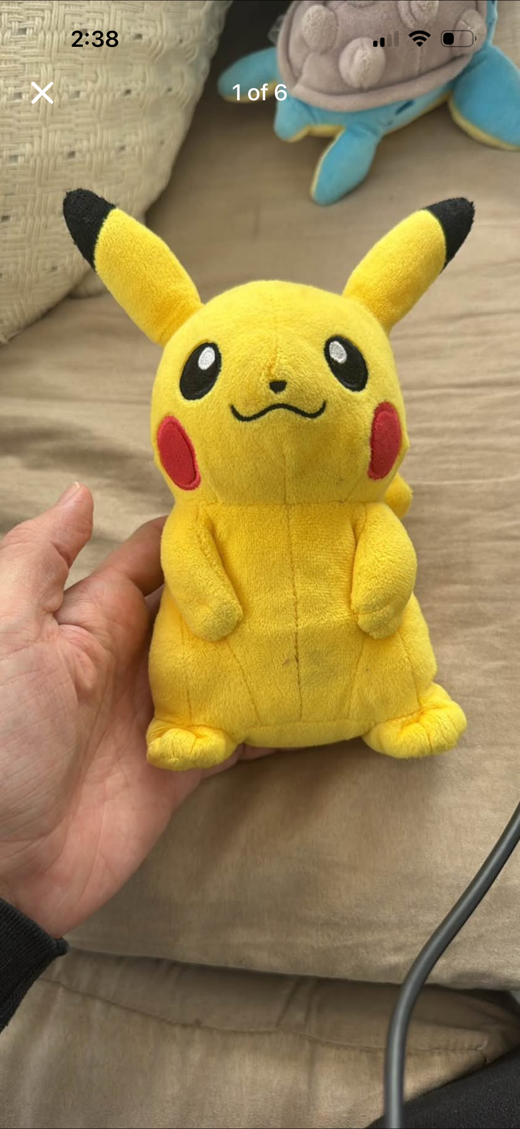 Pokémon “Pikachu” beanie San-Ei Plushie (Japanese import)