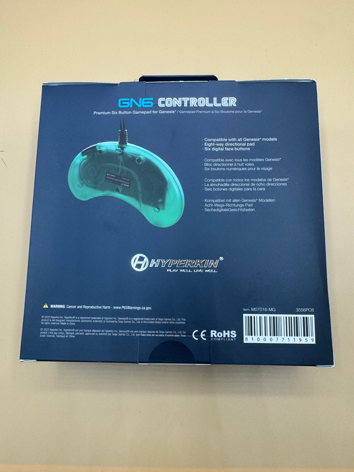 Hyperkin GN6 Controller (Mermaid Green) for Sega Genesis