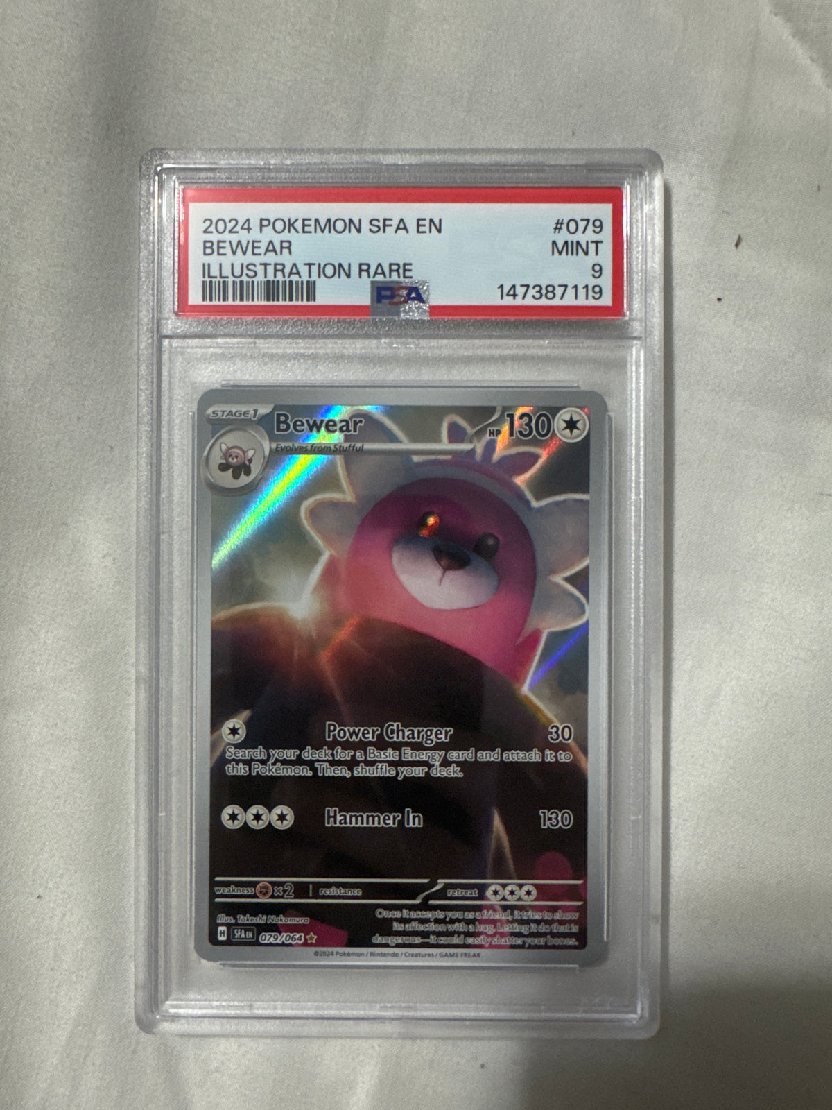 Pokémon TCG: Bewear Illustration Rare PSA 9