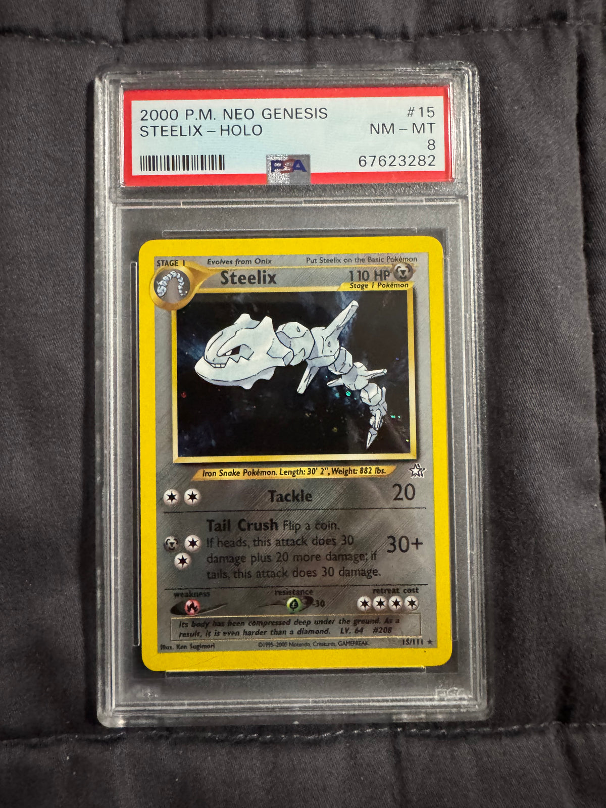Pokémon TCG: Neo Genesis Steelix-Holo PSA 8