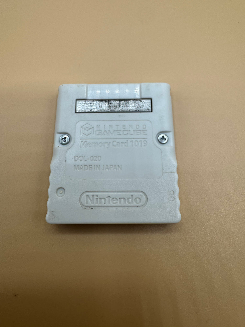 White 1019 Block GameCube Memory Card