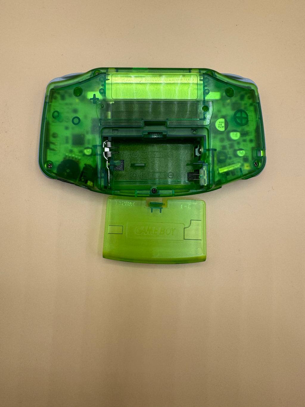 Clear Green Custom Gameboy Advance