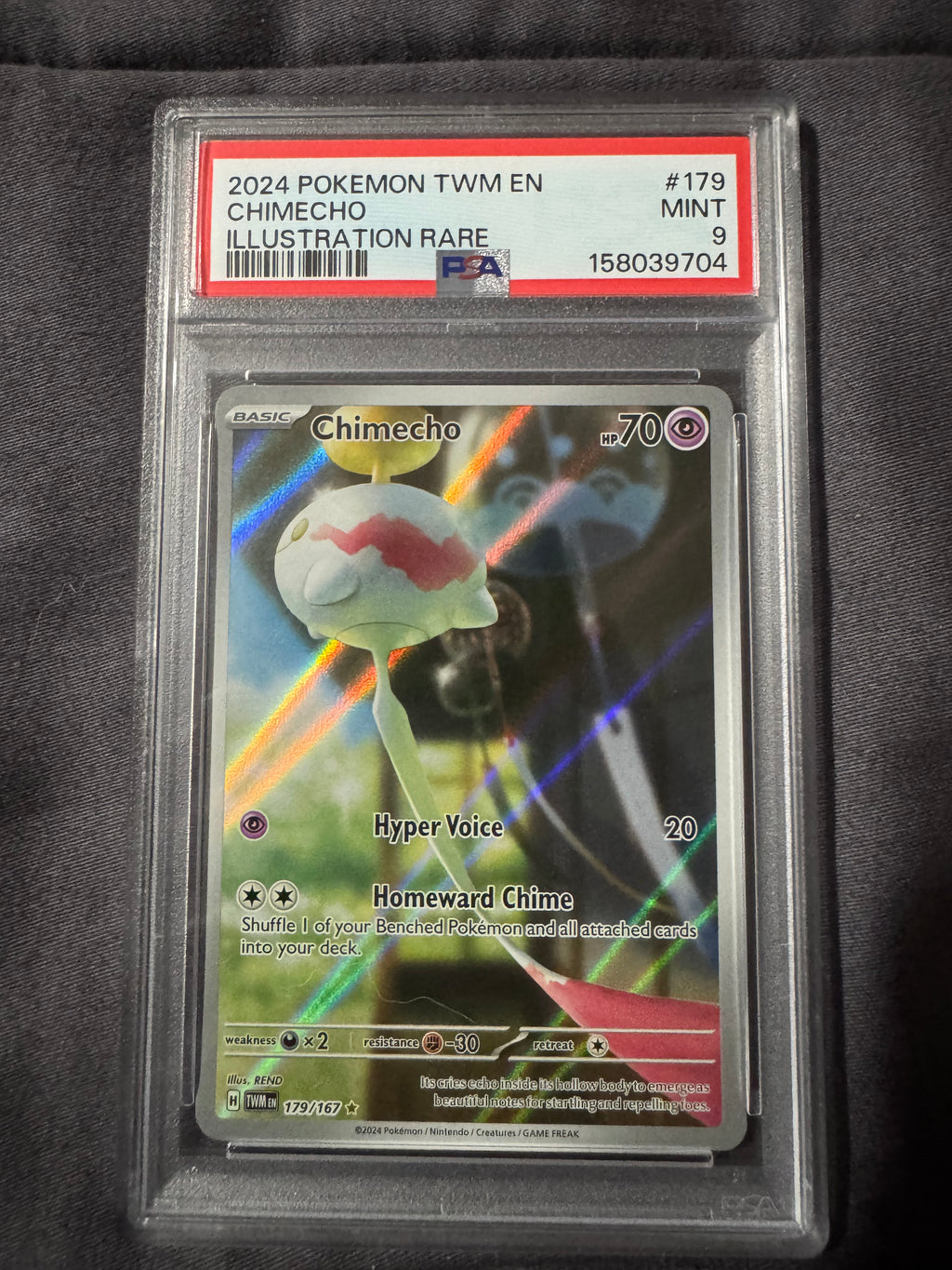POKEMON TCG: TWM EN-TWILIGHT MASQUERADE #179 CHIMECHO ILLUSTRATION RARE