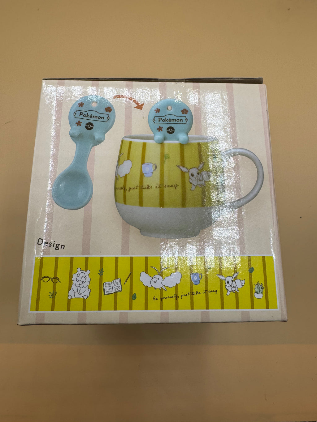 Sega/Taito Pokémon Premium Mug with Spoon ~Hokkori Time~ (Pink Version)