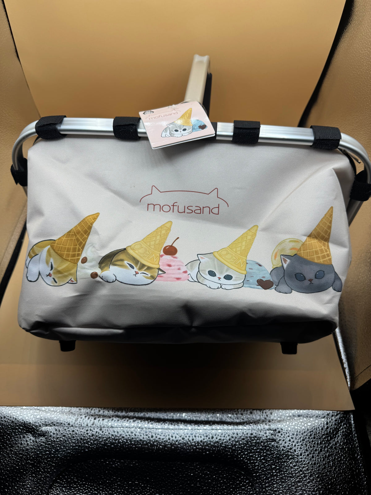 Mofusand Collapsible Picnic Basket (Ice Cream Cone version) Japanese import