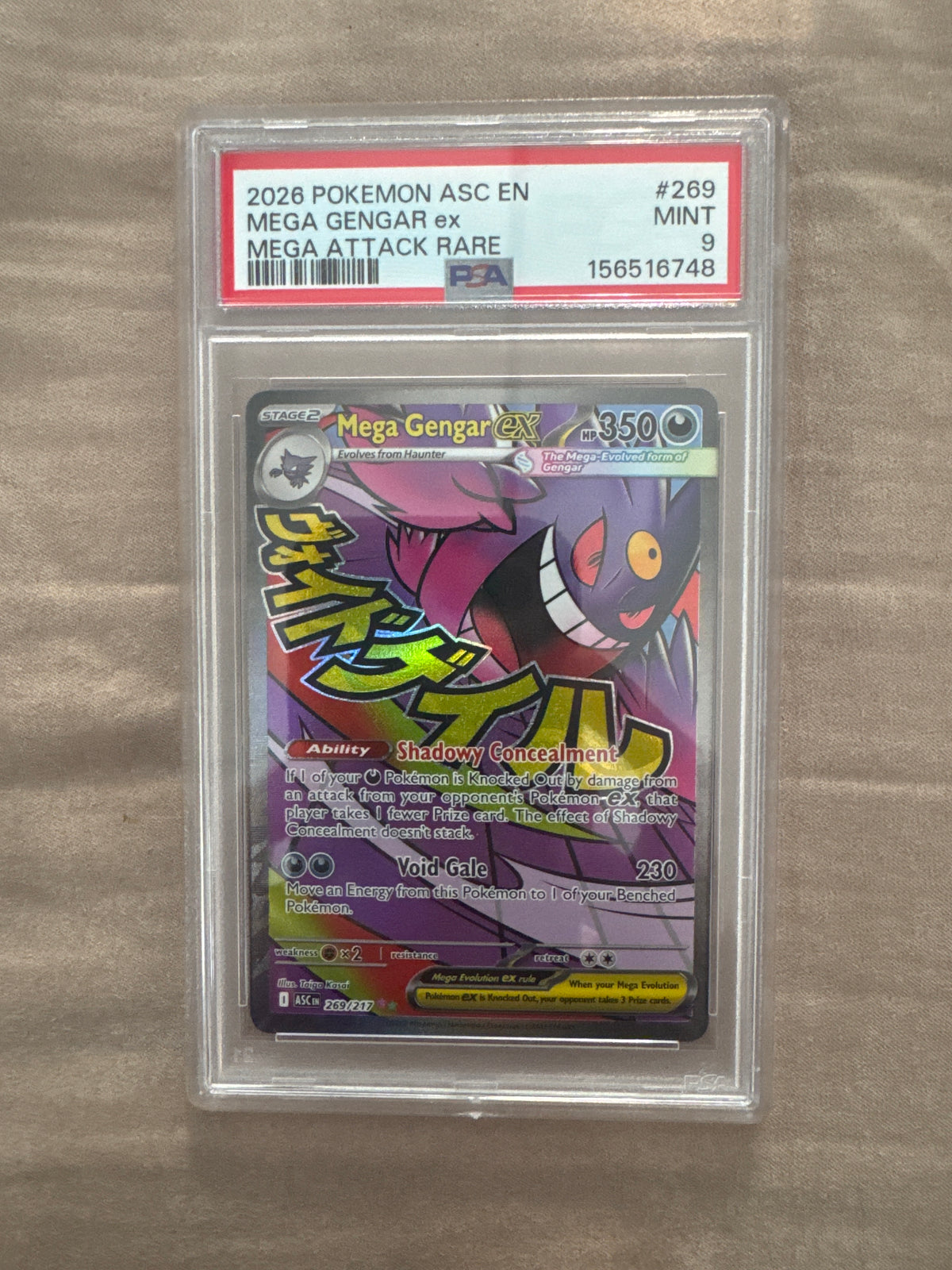 Pokémon TCG: Mega Gengar EX Mega Attack Rare PSA 9
