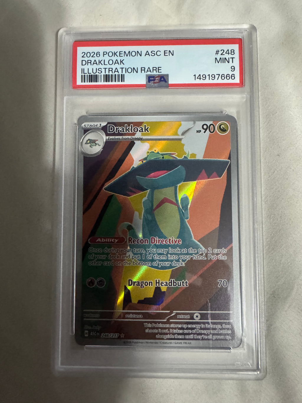 Pokémon TCG: Drakloak Illustration Rare PSA 9