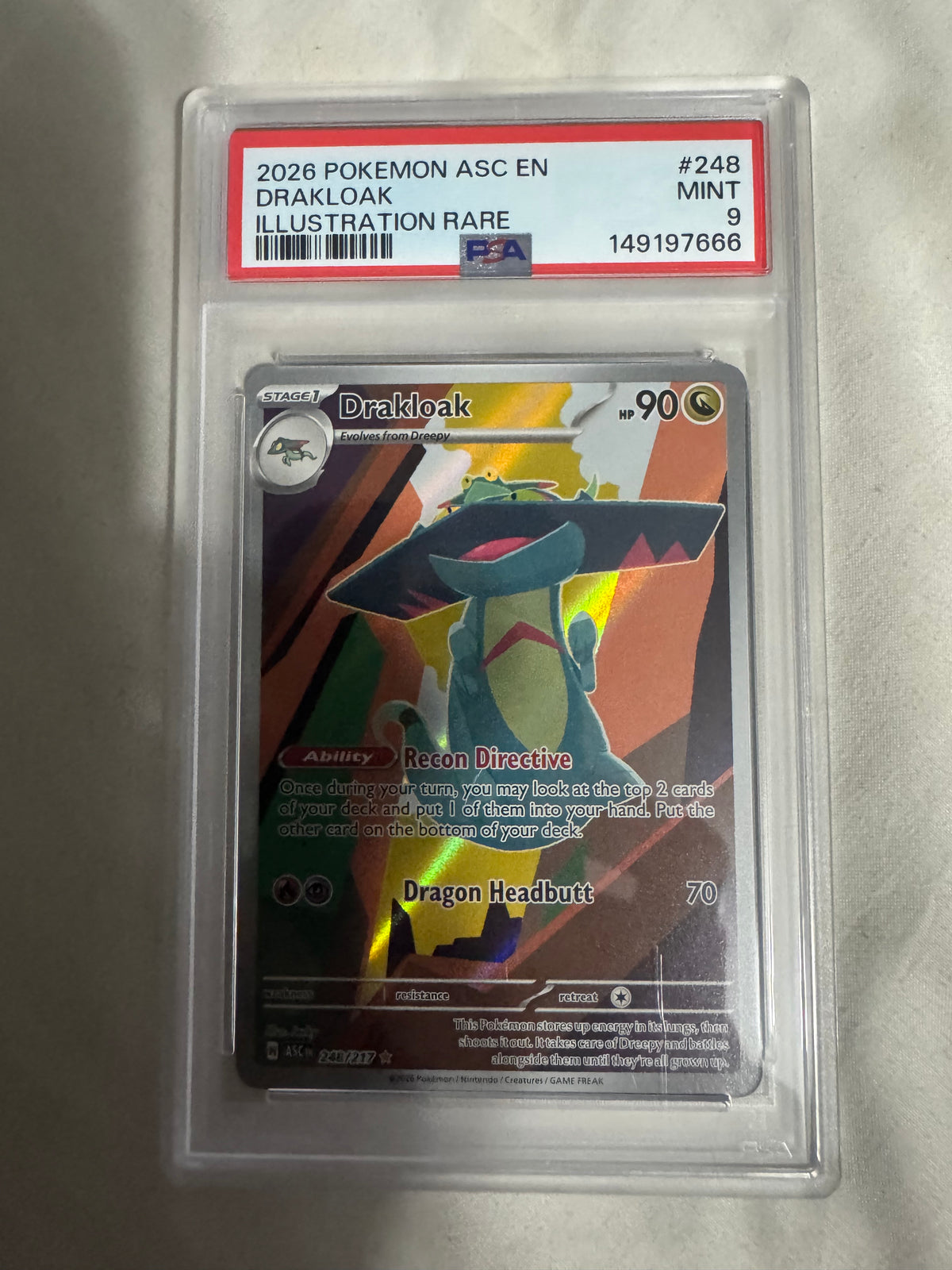 Pokémon TCG: Drakloak Illustration Rare PSA 9