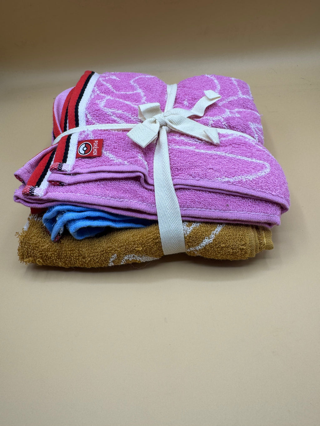 Hayashi Pokémon 3-Pattern Face Towel Set featuring Eevee, Glaceon, and Sylveon