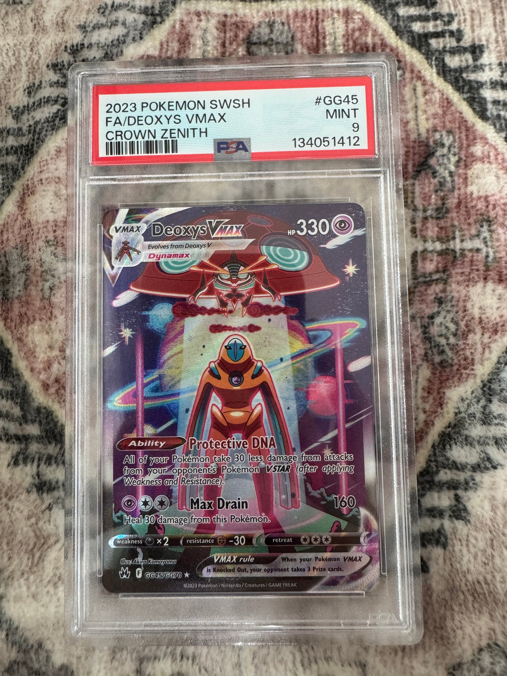 Pokémon TCG: Full Art Deoxys VMax Crown Zenith PSA 9