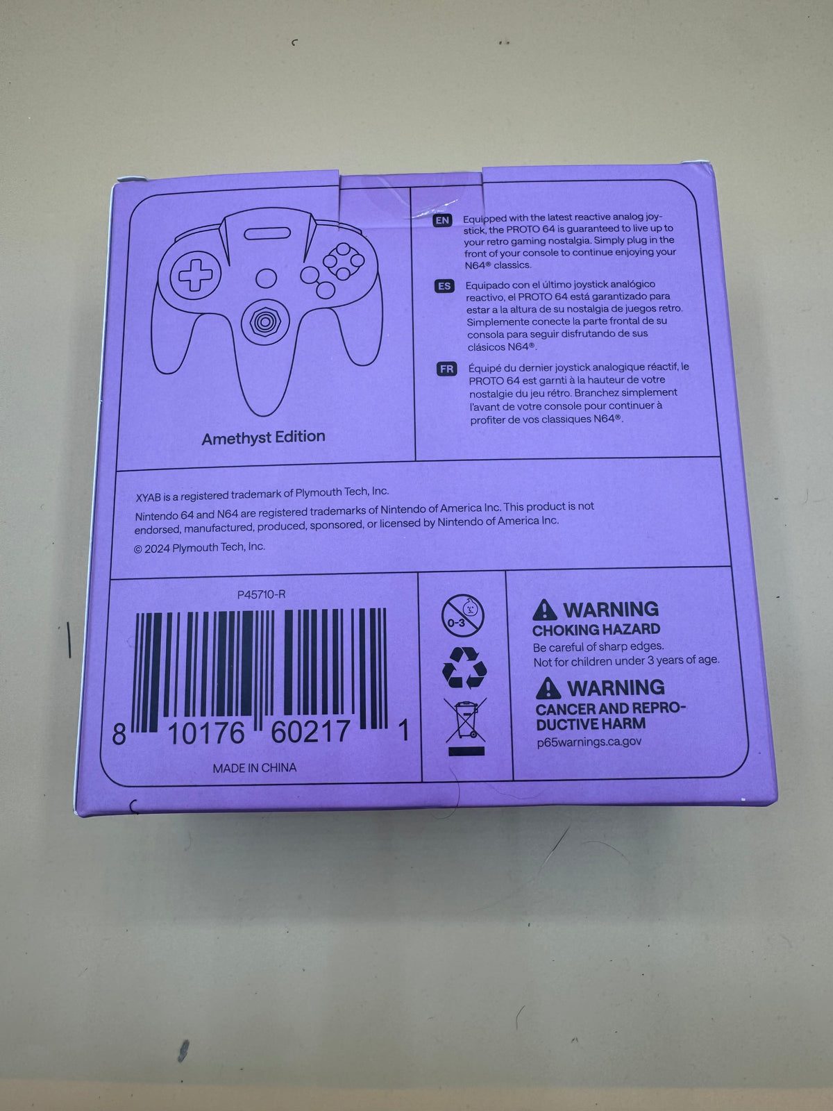 XYAB “Proto64” Wired Controller (Amethyst/atomic purple)