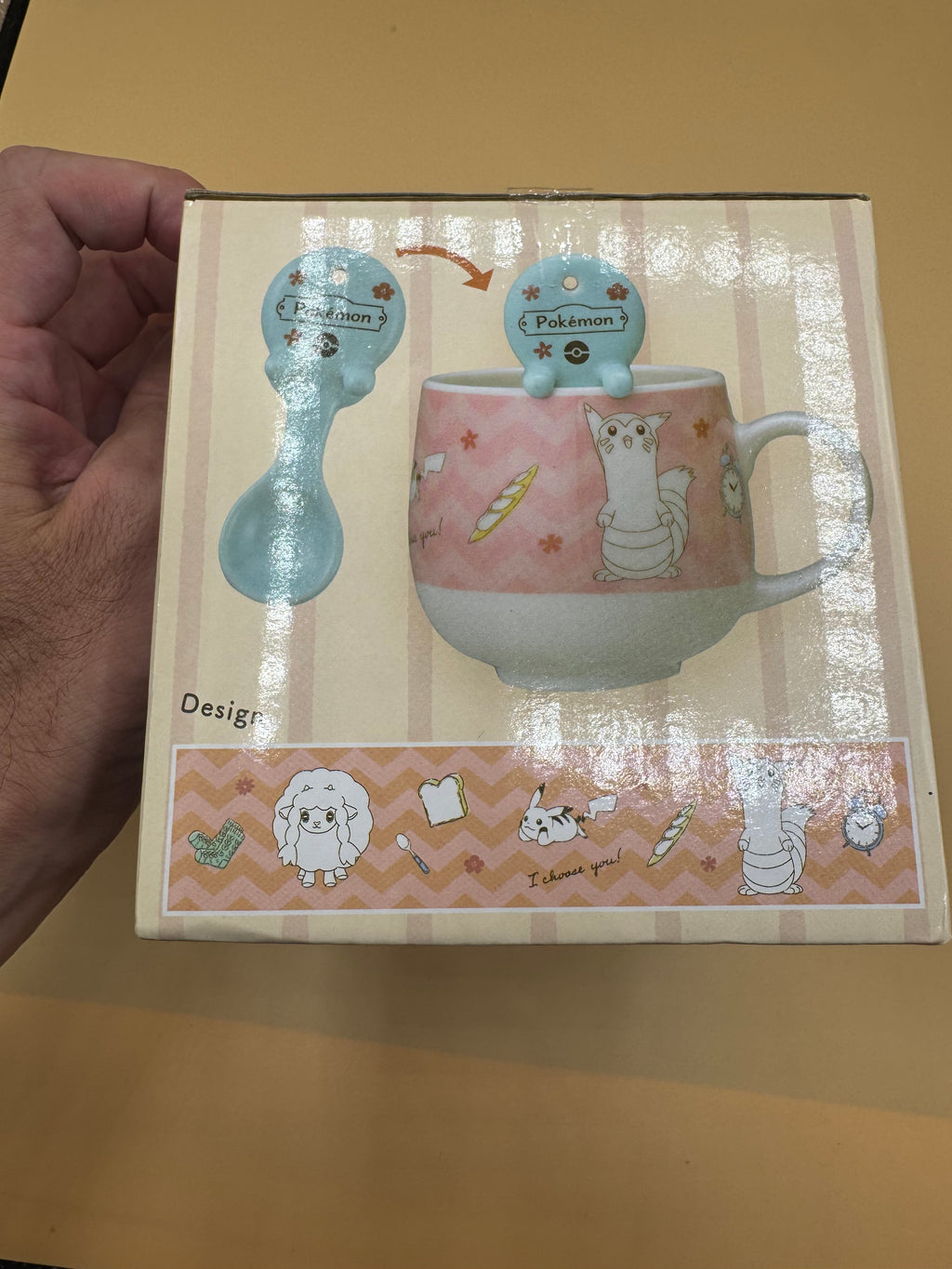 Sega/Taito Pokémon Premium Mug with Spoon ~Hokkori Time~ (Pink Version)