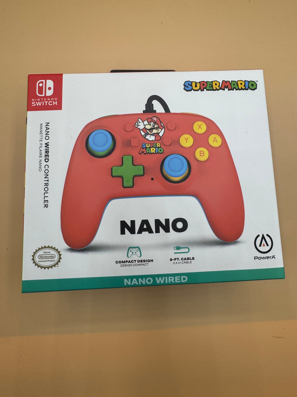 PowerA Nano Wired Controller for Nintendo Switch "Mario Medley"