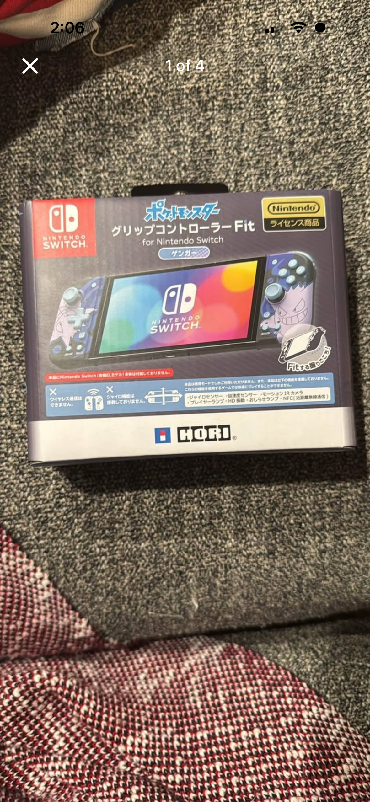HORI Pokémon Grip Controller Fit for Nintendo Switch - Gengar Edition