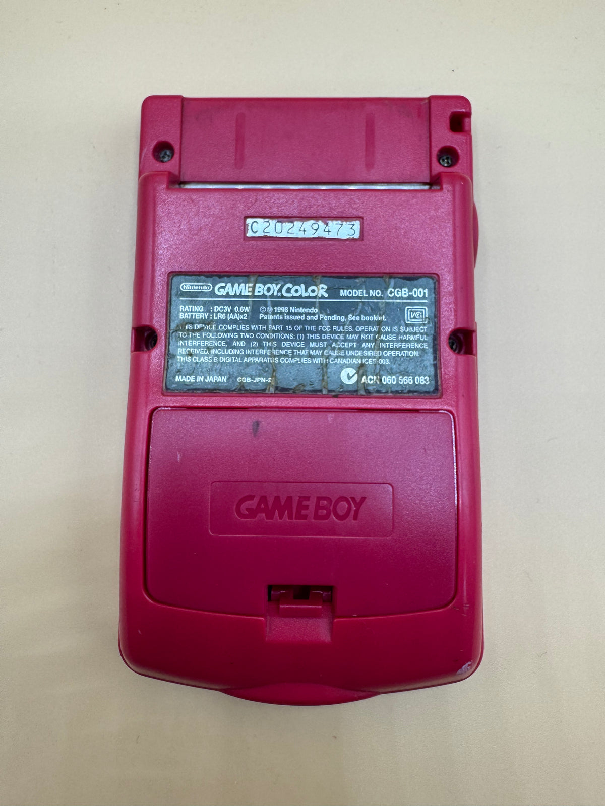 Berry Red Gameboy Color