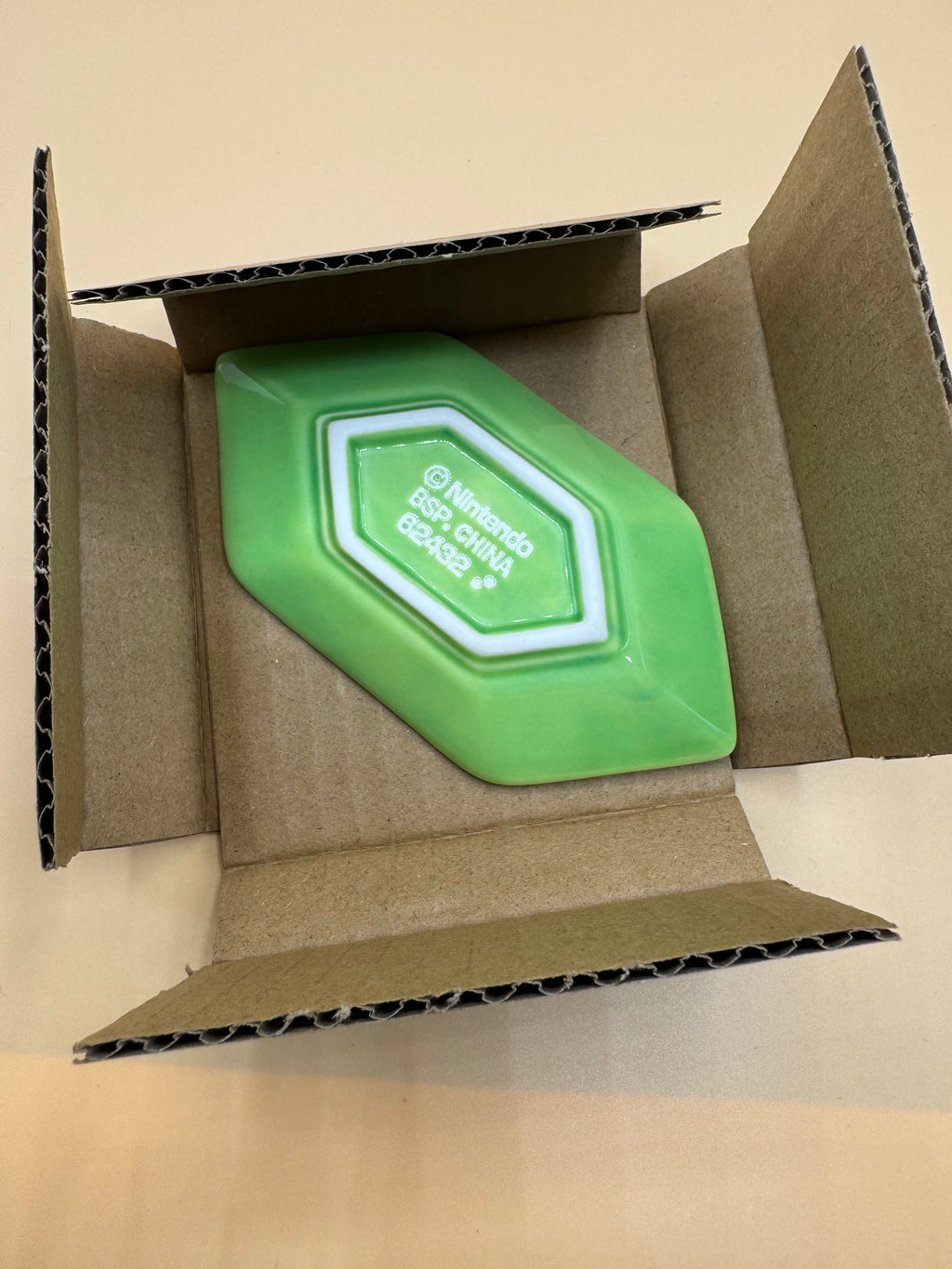 "Prize F" Green Rupee Ceramic Small Plate from Bandai Spirtis' official The Legend of Zelda: Tears of the Kingdom Ichiban Kuji lottery