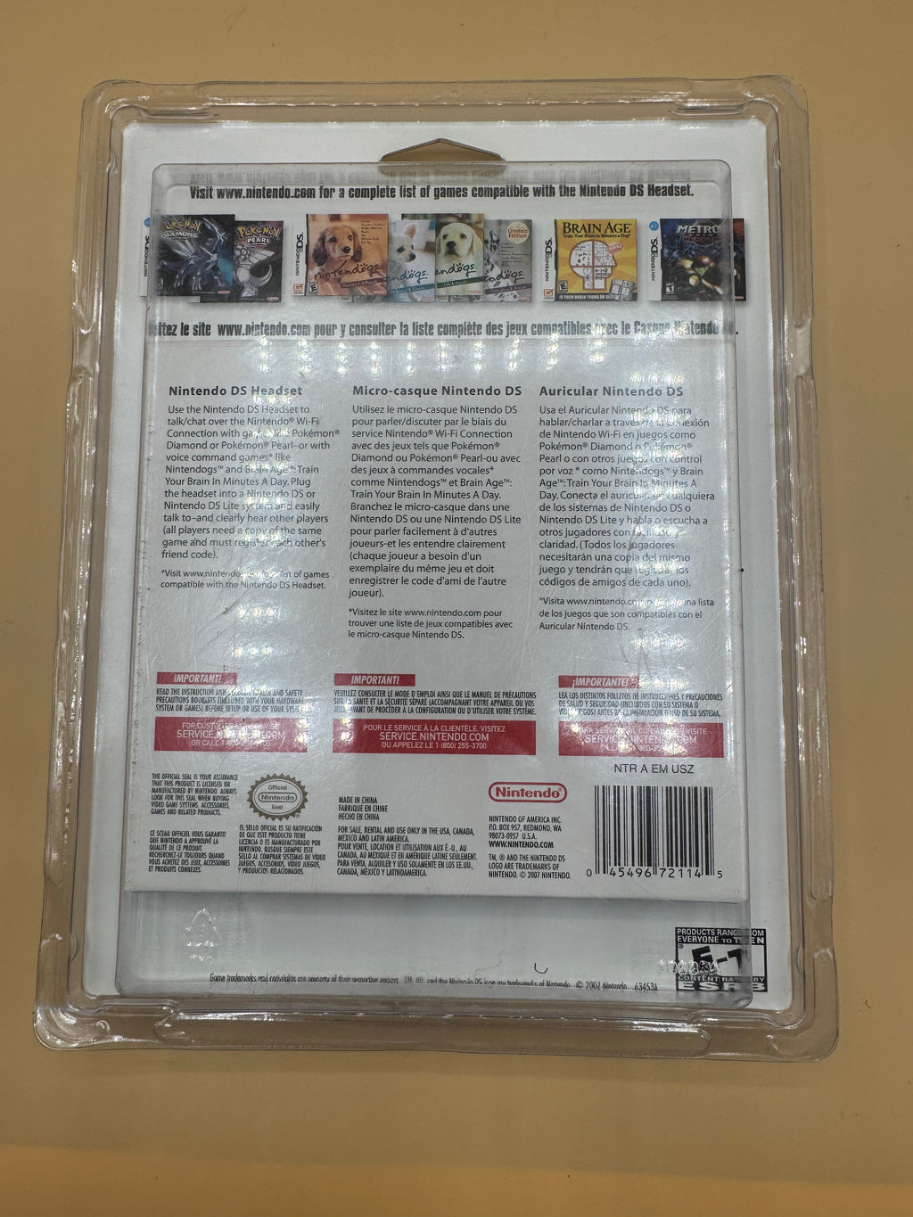 factory-sealed Nintendo DS Headset