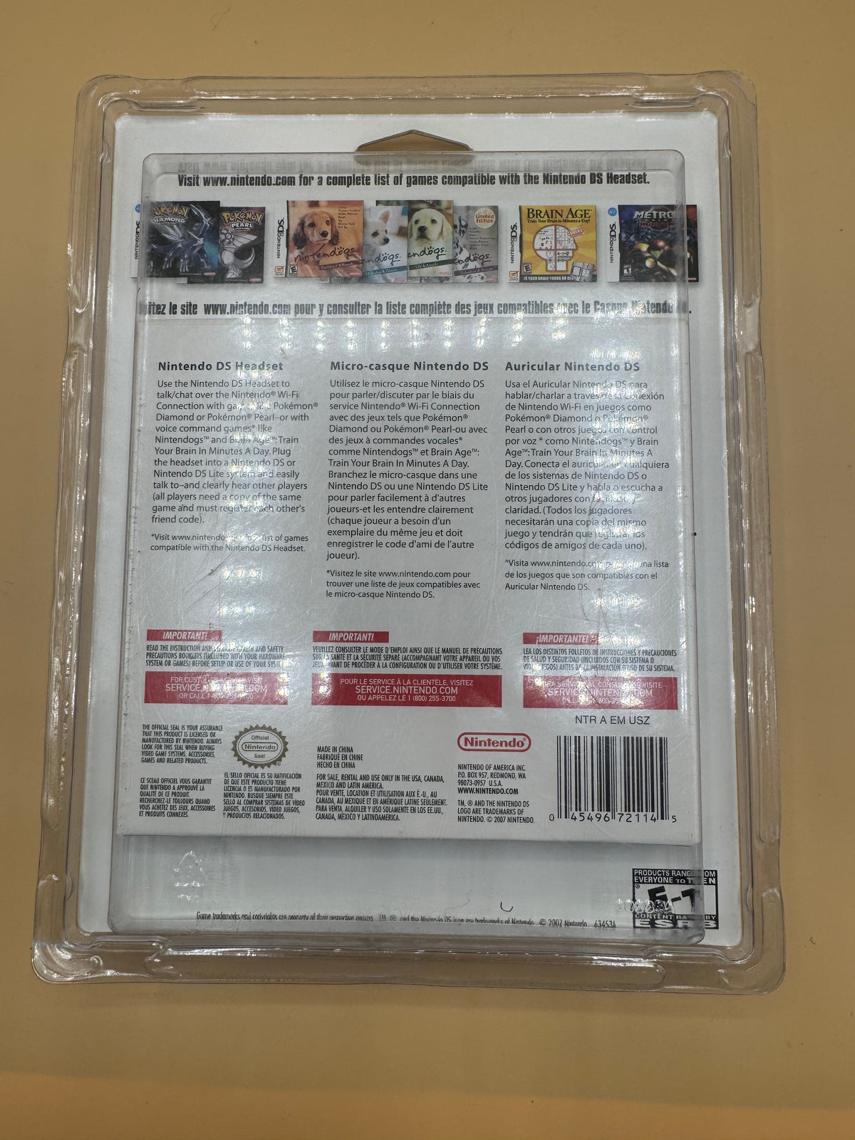 factory-sealed Nintendo DS Headset
