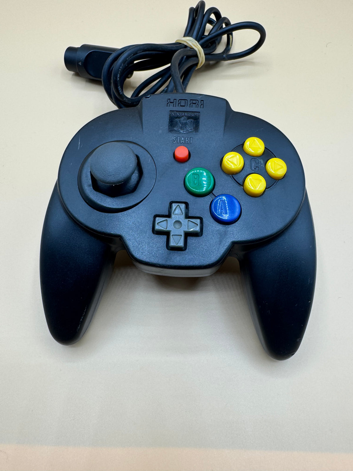 Black Hori Mini Pad 64 Controller with Modded PS2 Joystick