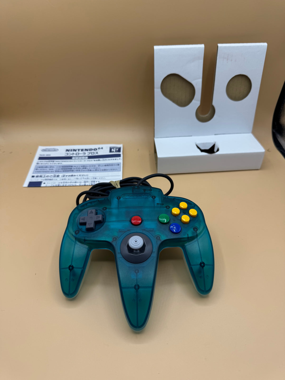Ice Blue/Clear White Nintendo 64 Controller (Japanese import) CiB