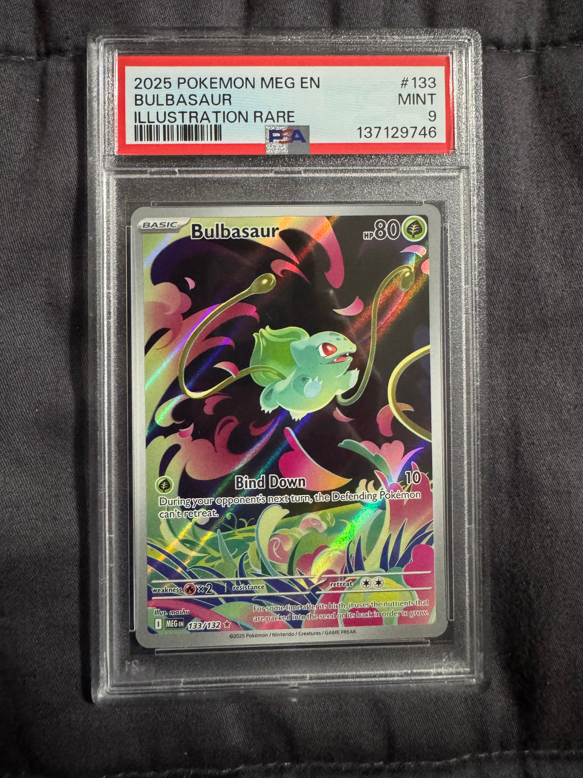 Pokémon TCG: Bulbasaur Mega Illustration Rare PSA 9