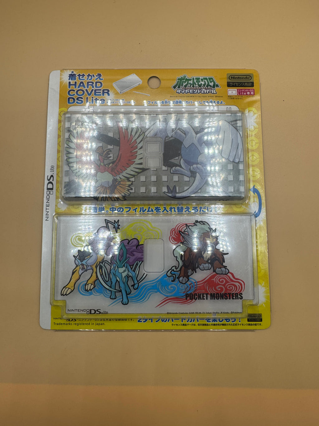 Pokémon Lugia/Ho-oh and Raikou, Entie, Suicune Nintendo DS Lite Hard Protective Covers (Japanese import) Brand New Sealed